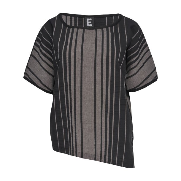 Bluse med sort stribe fra E Avantgarde