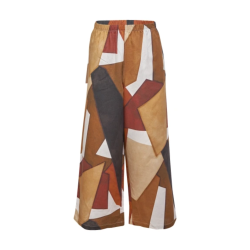 Bukser mnstret paprika i viskose E - Avantgarde 