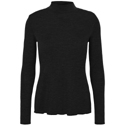 Bluse i merino uld med turtle neck