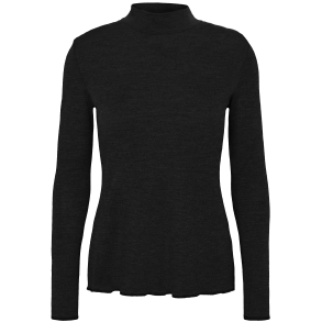 Bluse i merino uld med turtle neck