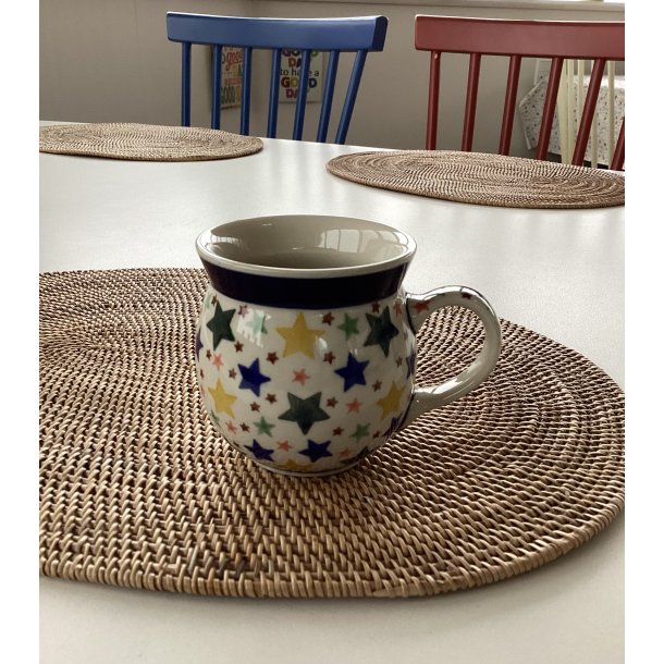 Kop i polsk keramik stent�j med stjerner