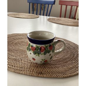 Kop i polskkeramik stent�j jordb�r