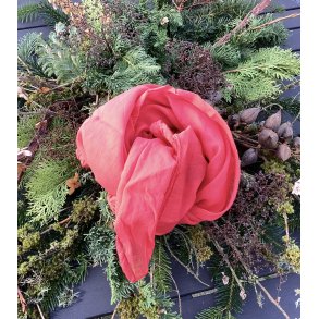 Rdt trklde i bomuld og silke