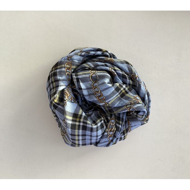 Ternet trklde stvet bl med guld lnke print