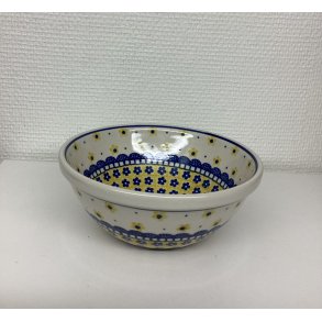 Stor ymer sk�l polsk keramik stent�j med gule blomster