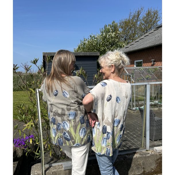 Bluse kort�rmet i let bomuld