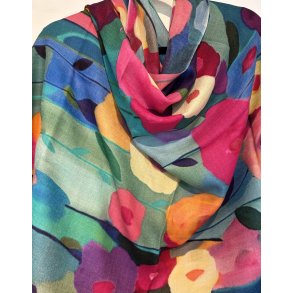 Let og l�kkert t�rkl�de i uld med store valmuer