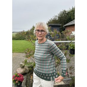 Mansted strik model Oda bomuld green