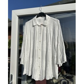 Bomulds skjorte hvid med 