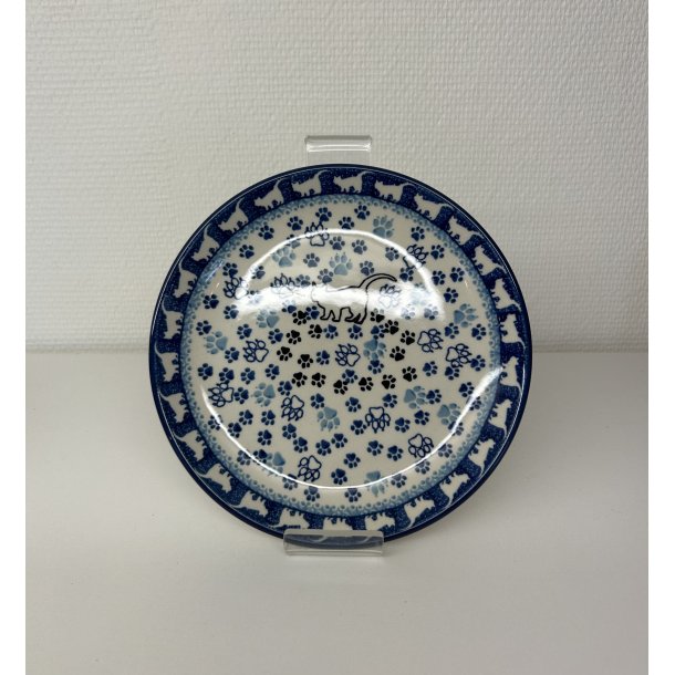 Frokost tallerken med kat i polsk keramik