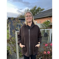 Oversize jakke med lynls og lommer