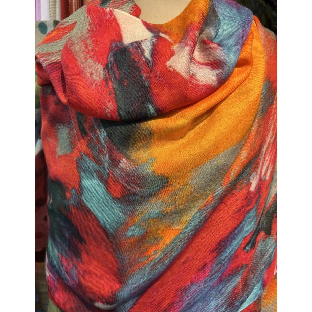 Smukt abstrakt trklde  i uld fra Cashmere 