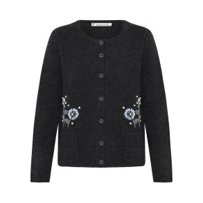 Cardigan fra Mansted Firenze charcoal 