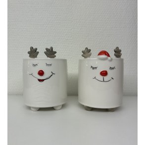 Jule urtepotte skjulere i keramik 