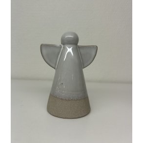 Glaseret keramik engel