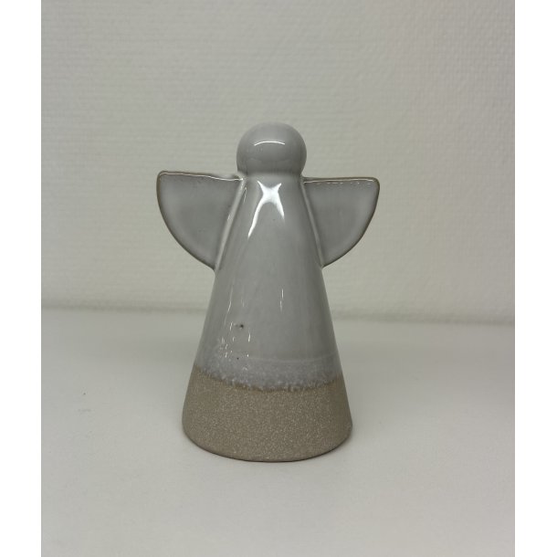 Glaseret keramik engel