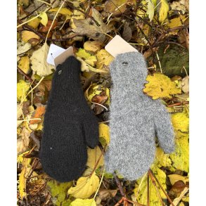 Vanter i gr alpaca uld fra Ukraine