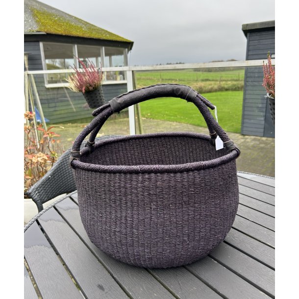 Stor sort Bolga Basket fra Ghana