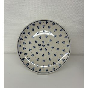 Middags tallerken polsk keramik fra Artystyczna med bl�t m�nster