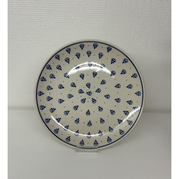 Middags tallerken polsk keramik fra Artystyczna med bl�t m�nster