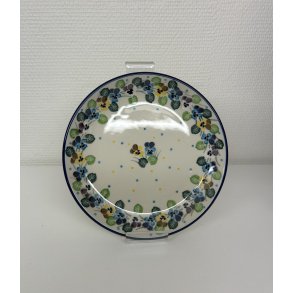 Frokost tallerken med stedmor blomster  i polsk keramik