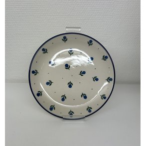 Frokost tallerken i polsk keramik med blomsten