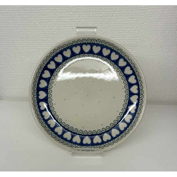 Frokost tallerken med hjerte krans i polsk keramik