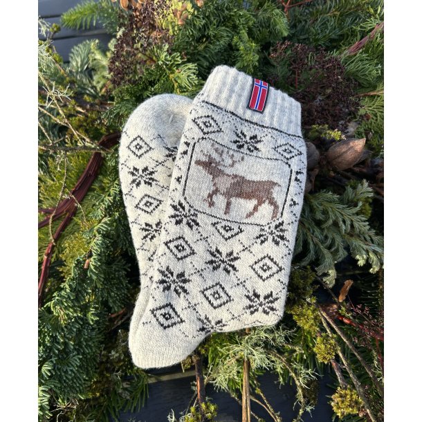 Sokker i 80% uld med rensdyr og snefnug