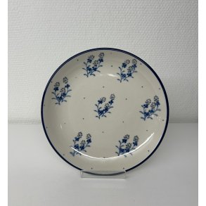 Nyt blomster m�nster p� frokost tallerken i polsk keramik