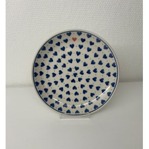 Frokost tallerken med hjerter i polsk keramik