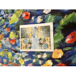 T�rkl�de med forskellig motiv p� for- og bagsider