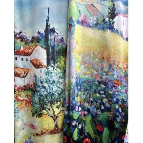 T�rkl�de med forskellig motiv p� for- og bagsider