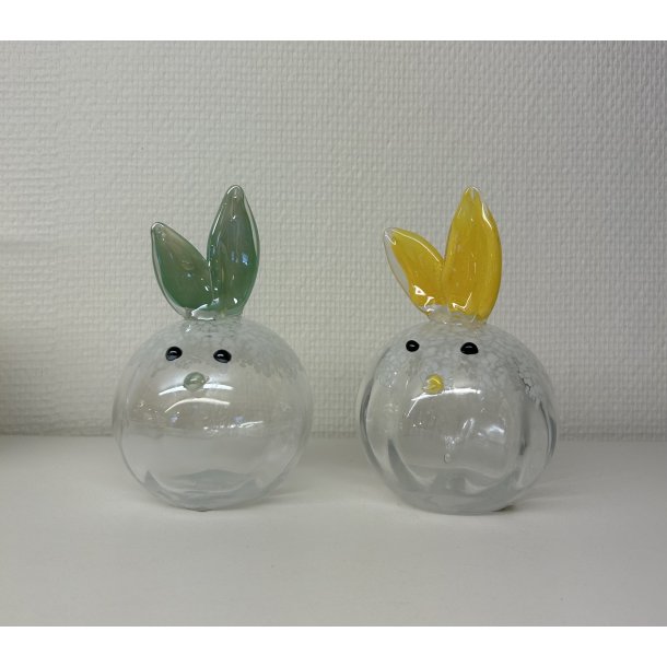 Glas harer med gule eller gr�nne �rer