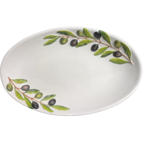 Ovalt oliven fad italiensk fajance