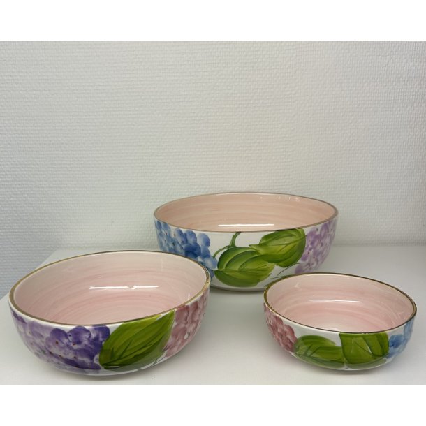 H�ndmalet hortensia sk�l i fajance