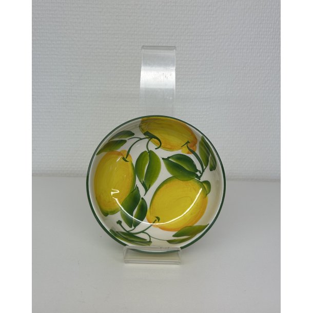 Sk�l med h�ndmalet citroner