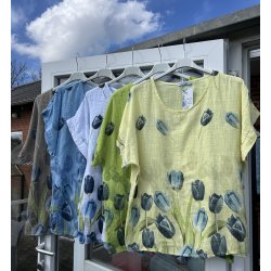 Bluse kort�rmet i let bomuld