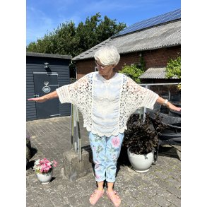Bluse i bomuld med flagermus �rmer