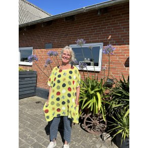 Oversize bomulds bluse med bomber