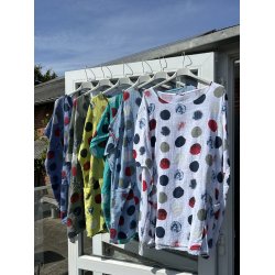 Oversize bomulds bluse med bomber