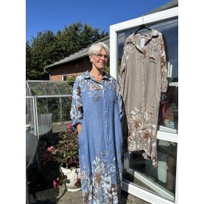Lang gennem knappet h�r kjole skjorte