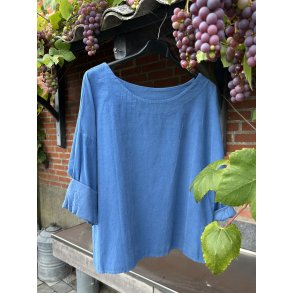 Bluse i baby fl�jl med rund hals