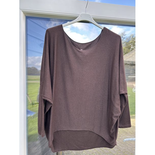 Bluse i dejlig bl�d strik