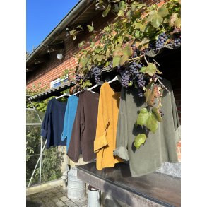Bluse i baby fl�jl med rund hals