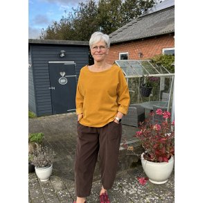 Bluse i baby fl�jl med rund hals
