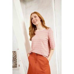 Mansted bomulds strik overdel Pomme soft red