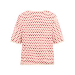 Mansted bomulds strik overdel Pomme soft red