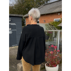 Sort strik cardigan l�ngere bag 