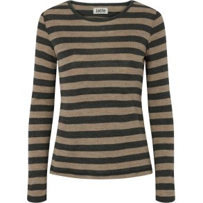 Stribet bluse i fint merino uld fra Jalfe 