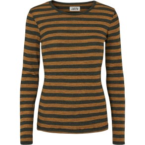 Stribet bluse i merino uld Jalfe 